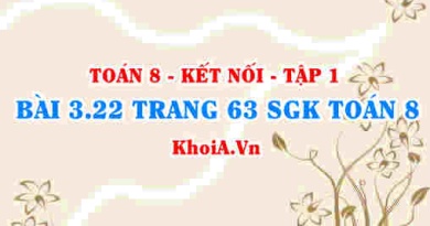 Bài 3.22 trang 63 SGK Toán 8 tập 1 Kết nối tri thức